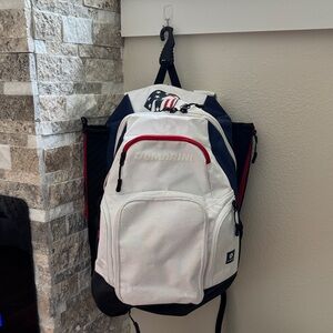 DeMarini White and Black Baseball/Softball Backpack